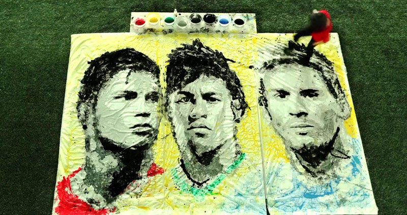 Pintura estrellas Copa Mundial de fútbol