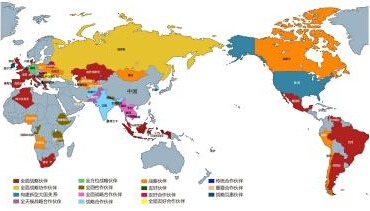 China cuenta con 58 socios alrededor del mundo