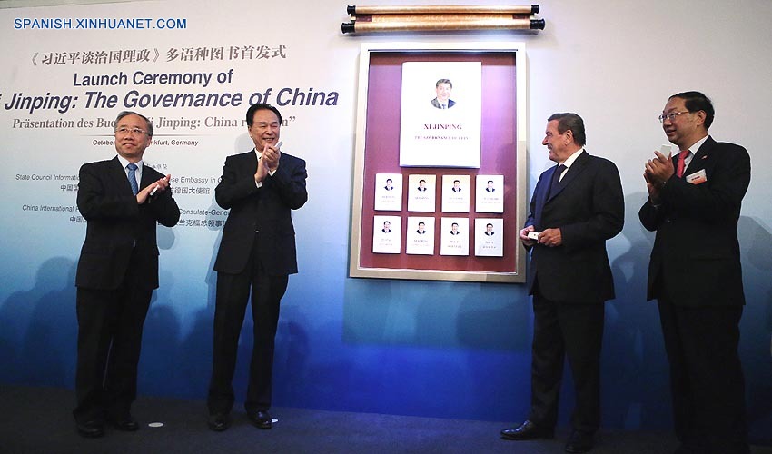 Presentan libro de presidente de China en feria de Frankfurt