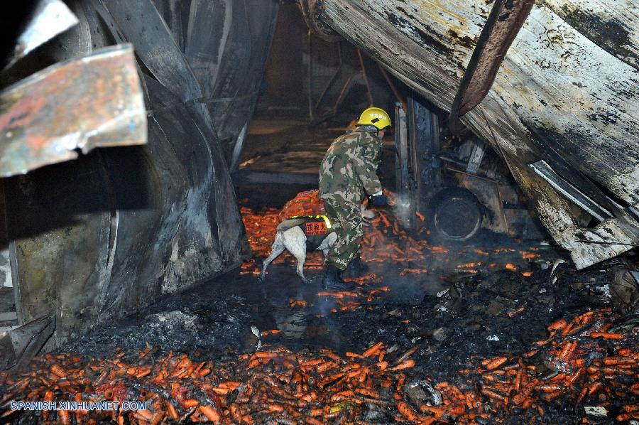 Suman 18 muertos por incendio en empacadora de China