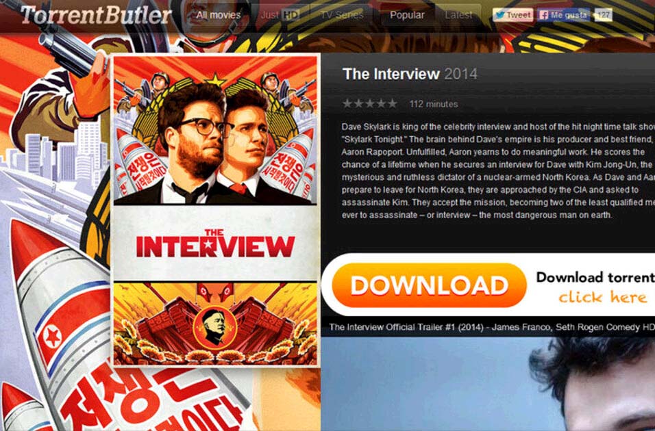 'The Interview' se descargó 750.000 veces el día de Navidad de forma ilegal