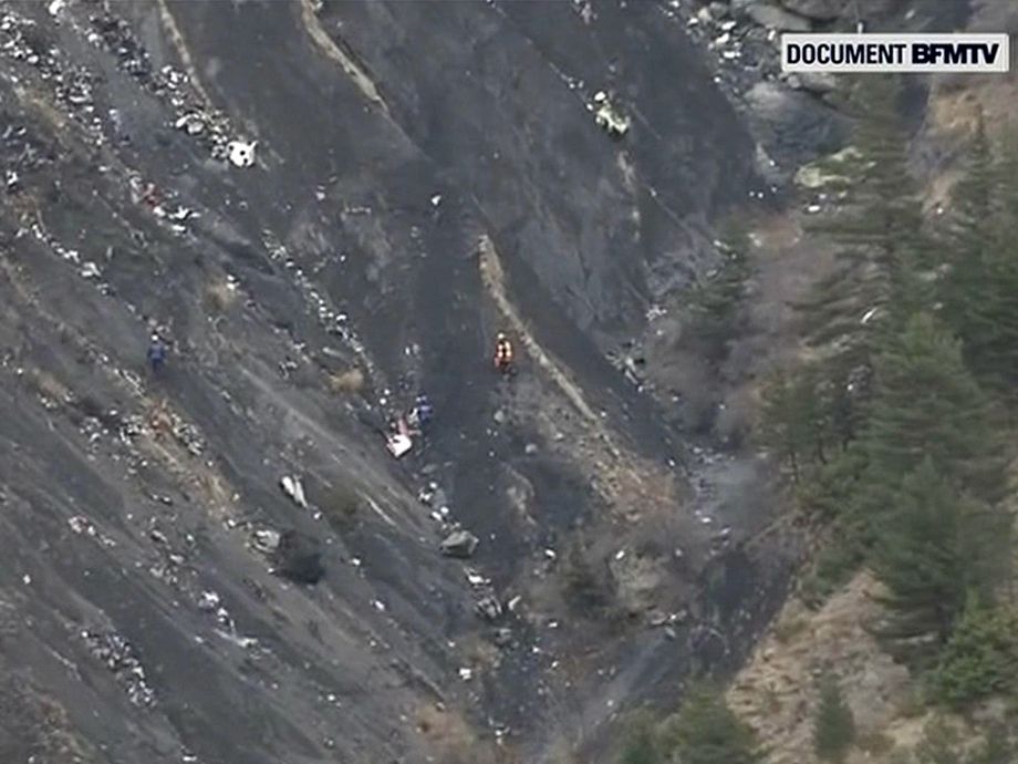 Encuentran los restos del avión de Germanwings siniestrado