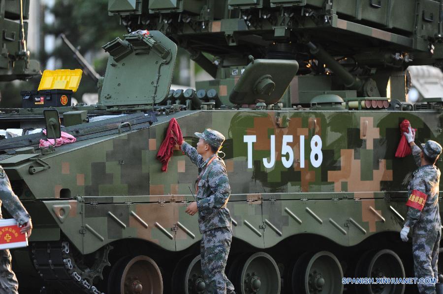 Tropas listas para desfile del Día de la Victoria de China