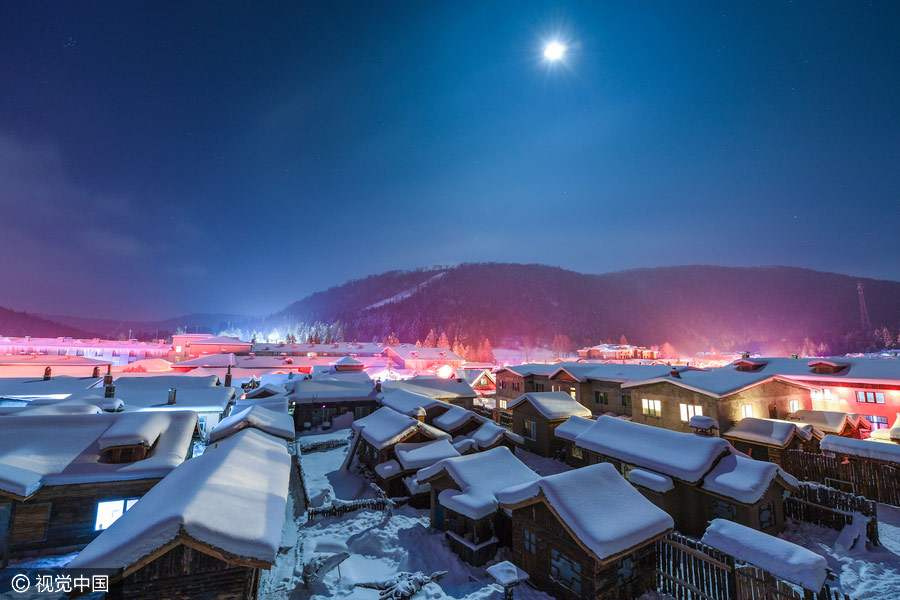 La nieve convierte pueblo de Heilongjiang en un cuento de hadas