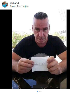 Vocalista de la banda Rammstein pide ayuda en las redes por 