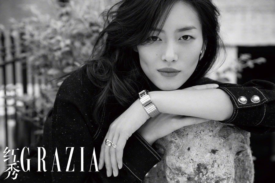 La modelo LiuWen posa para la revista de moda Grazia