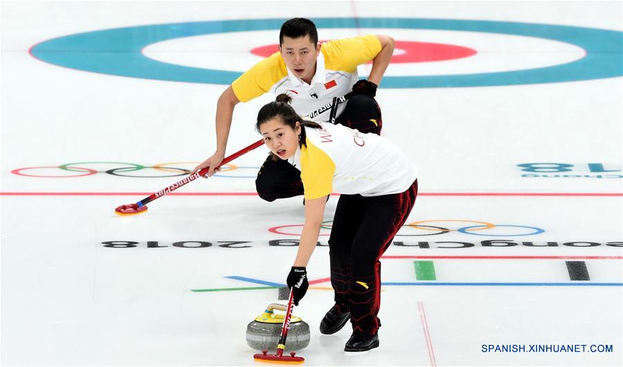 China vence a Finlandia en curling doble mixto in PyeongChang Games mixed doubles curling