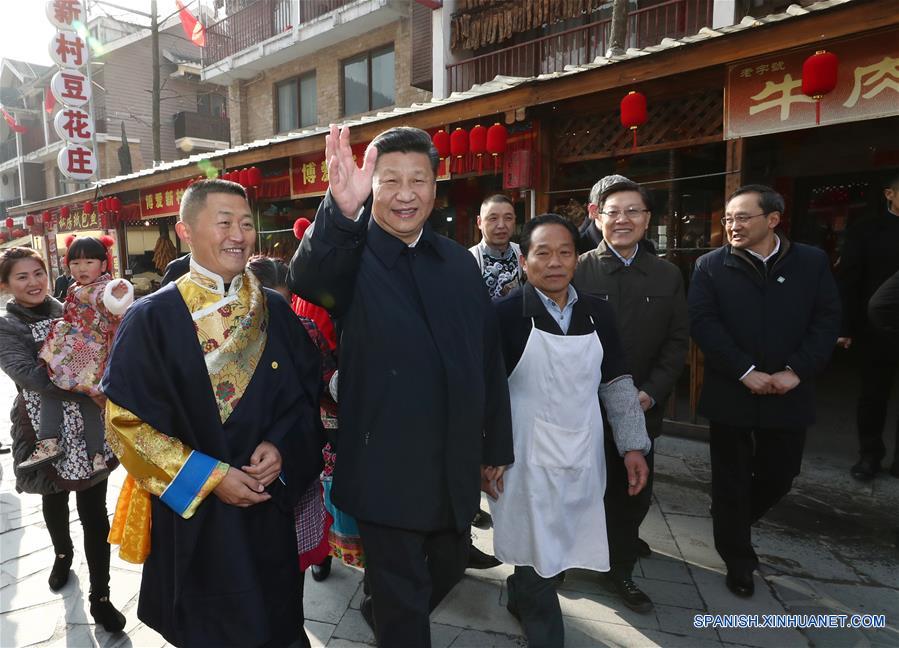 "Mi trabajo es servir al pueblo", dice Xi Jinping en inspección de A?o Nuevo Lunar