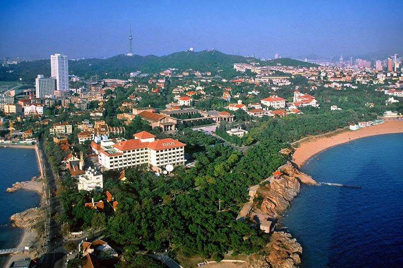 Una vista aérea de la ciudad de Qingdao, provincia de Shandong. 