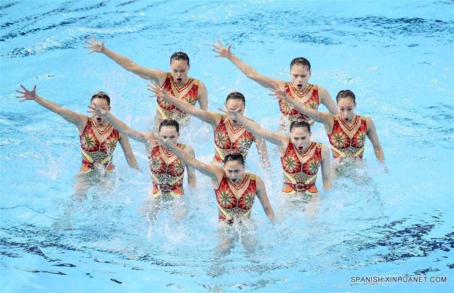 Preliminares libres por equipos de natación artística de Campeonatos Mundiales de Gwangju