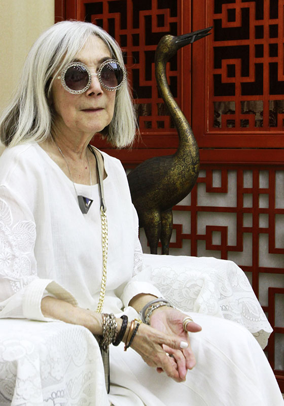 María Kodama, directora de la Fundación Internacional Jorge Luis Borges y viuda del venerado poeta argentino, en Beijing, China. 24 de julio del 2019. (Foto: YAC)