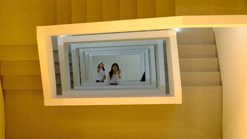 Exposición “Los confines del gran vacío”, del artista argentino Leandro Erlich, en el Museo de la Academia Central de Bellas Artes de China, Beijing, China. [Foto: Yang Xiaoyu/ Chinadaily.com.cn]