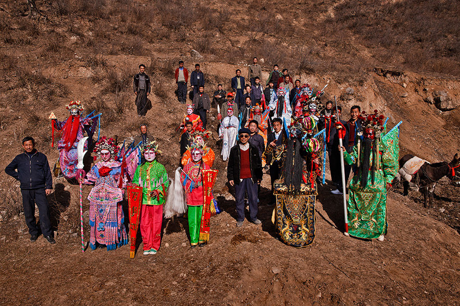 Actores de Shehuo. [Foto: Wu Xiaopeng/cpanet.org.cn]