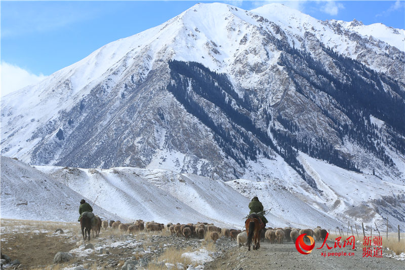 La nieve cubre la pradera de Zhaosu ofreciendo una imagen impresionante 