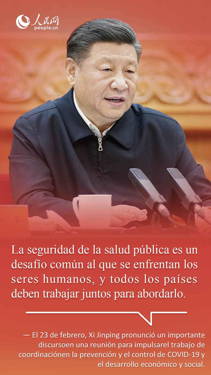 Xi Jinping pide una acción conjunta de la comunidad internacional contra COVID-19