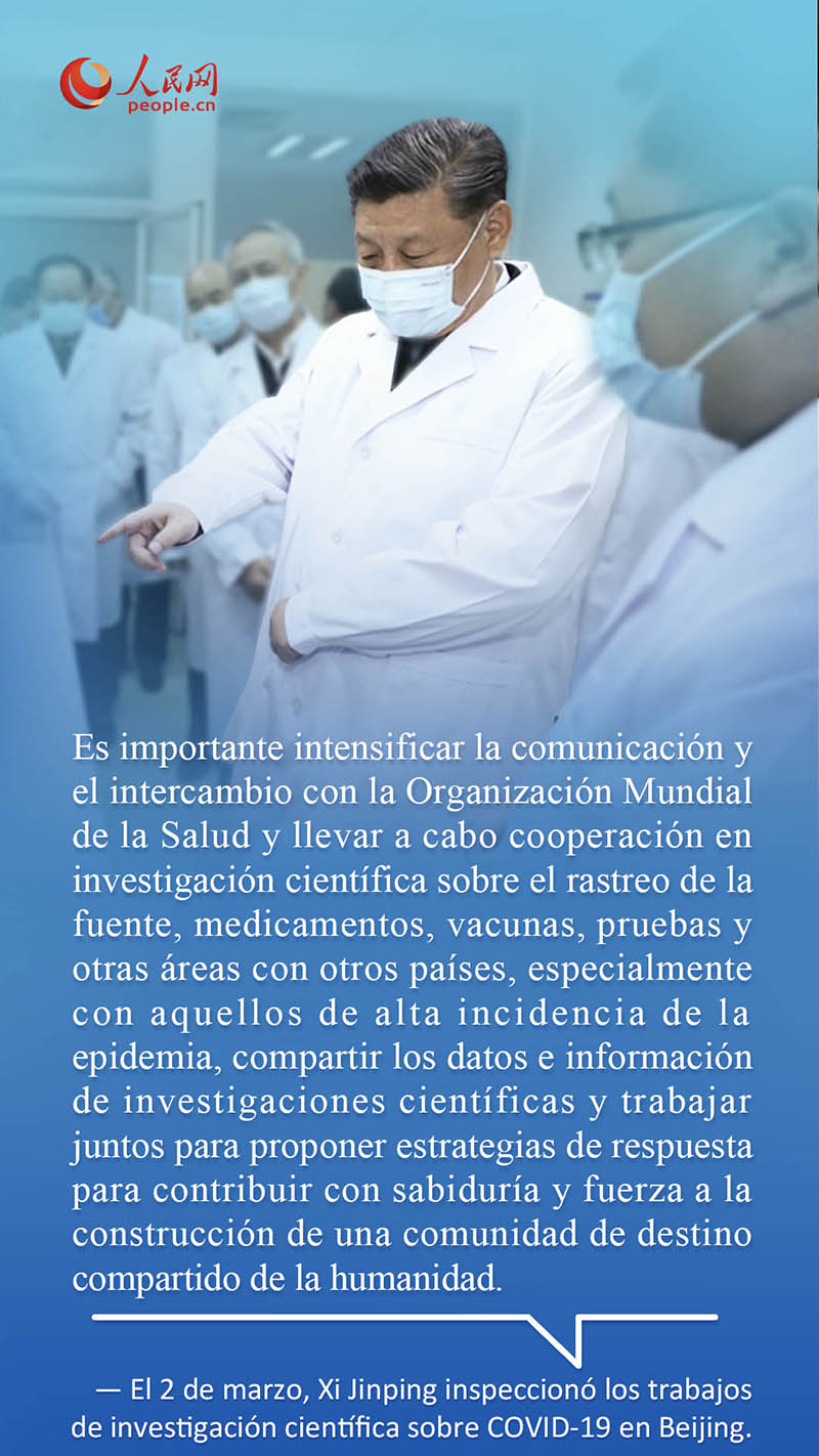 Xi Jinping pide una acción conjunta de la comunidad internacional contra COVID-19