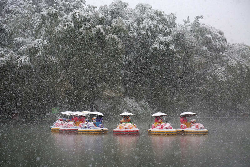 El aire invernal convierte a Gansu en un paisaje nevado