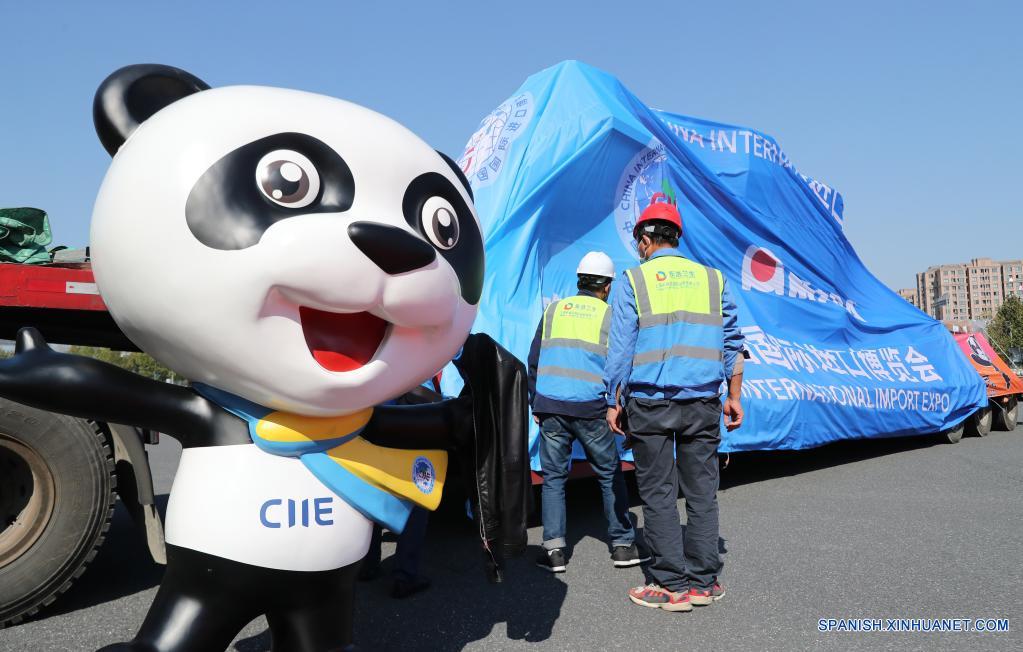 Primer lote de exhibiciones llega al Centro Nacional de Exposiciones y Convenciones de Shanghai