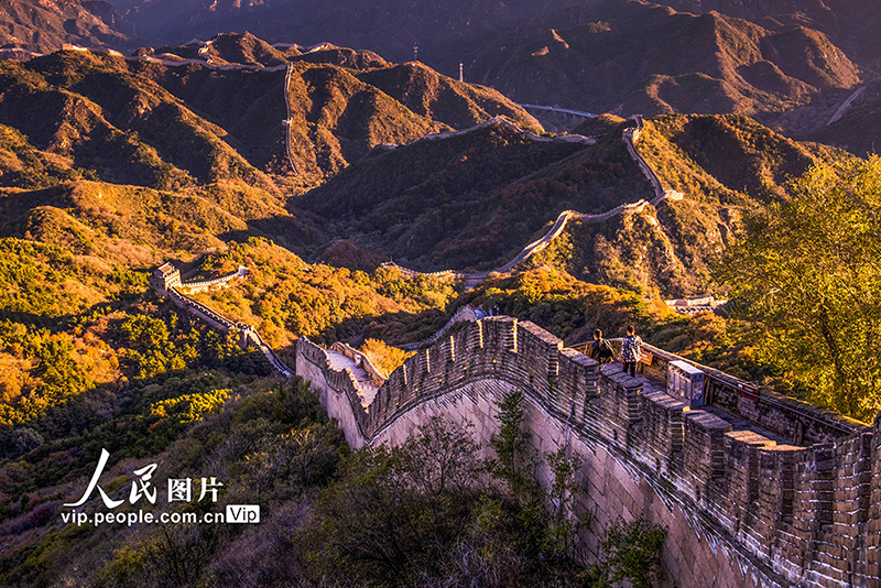 Beijing: las monta?as de la Gran Muralla de Badaling se vuelven rojas