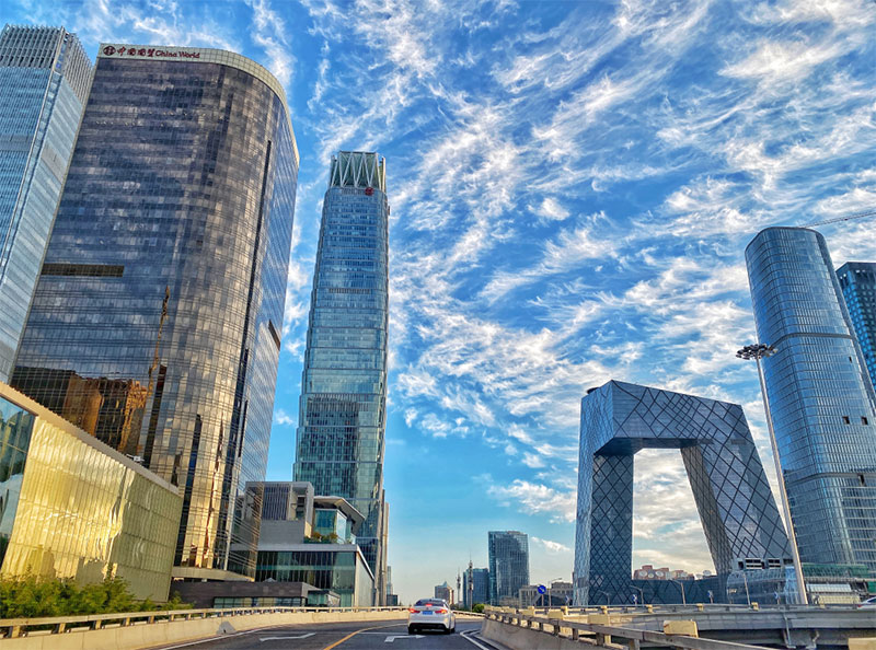 Zona CBD en Guomao, en la tercera circunvalación de Beijing. Imagen de Yu Kun / Pueblo en Línea