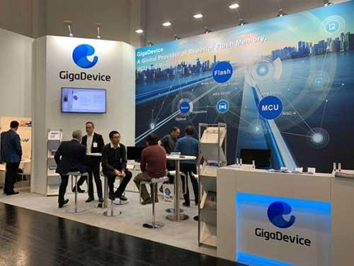 El stand de Gigadevice Semiconductor en el Embedded World 2020, Nuremberg, Alemania. [Foto:  Gigadevice Semiconductor]