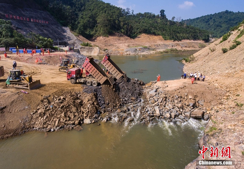 El proyecto de conservación del agua Maiwan del río Nandu en Hainan ha completado con éxito el "cierre del gran río"