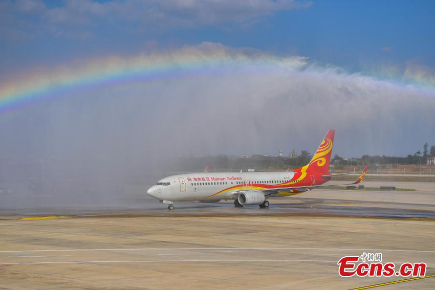 La segunda fase del proyecto de expansión del Aeropuerto Internacional Meilan de Haikou se entró en servicio en la capital de Hainan, 2 de diciembre del 2021. (Foto: Servicios de Noticias de China/ Luo Yunfei)