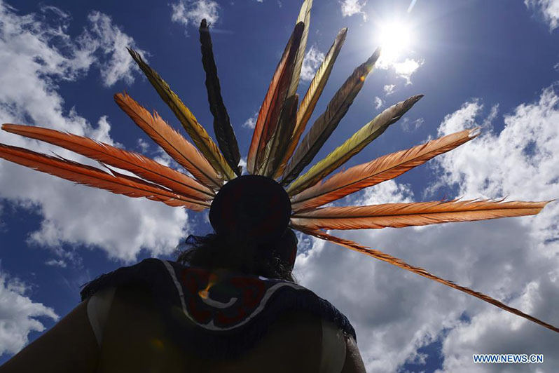 Celebración del equinoccio de primavera en sitio arqueológico Tazumal en El Salvador