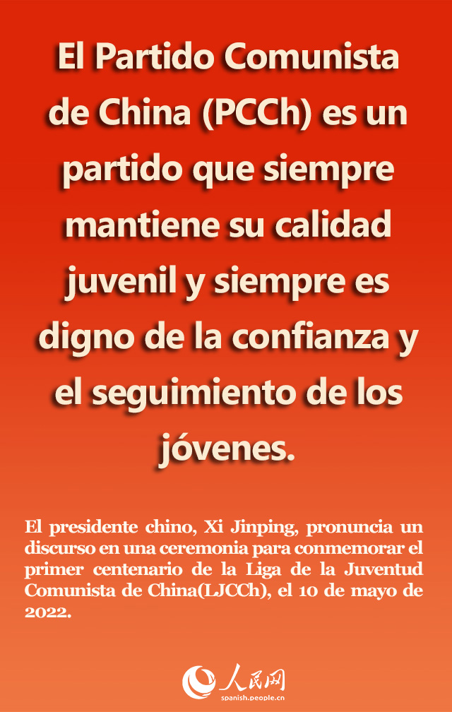 Puntos destacados del discurso de Xi Jinping en ceremonia para conmemorar centenario de Liga de la Juventud Comunista de China