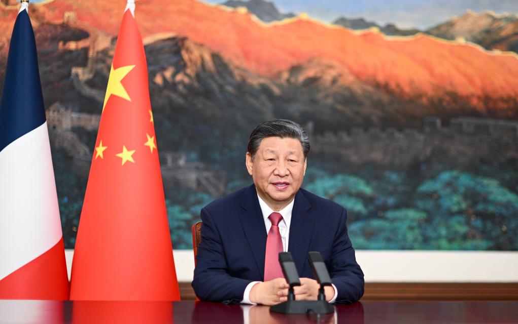 Xi pronuncia discurso en video en recepción para celebrar 60o aniversario de relaciones diplomáticas China-Francia