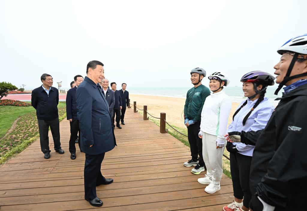 Xi inspecciona Rizhao, en provincia oriental de Shandong